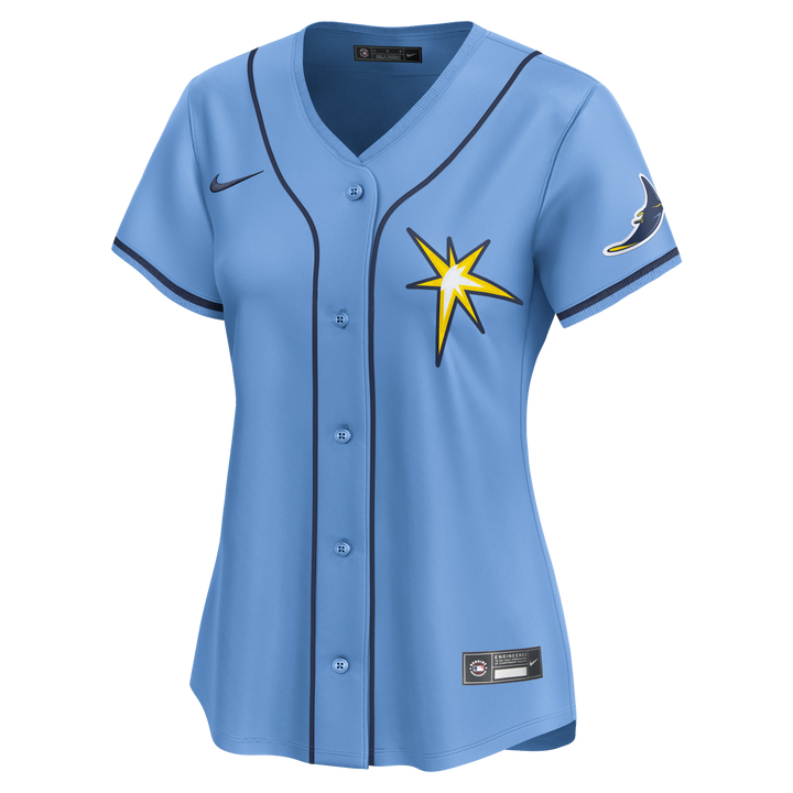 Rays Women's Nike Columbia Blue Burst Vapor Limited Replica Jersey