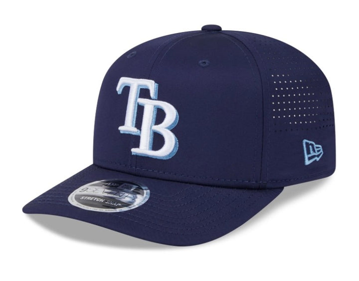 Rays New Era Navy TB Performance 9SEVENTY Stretch-Snap Hat