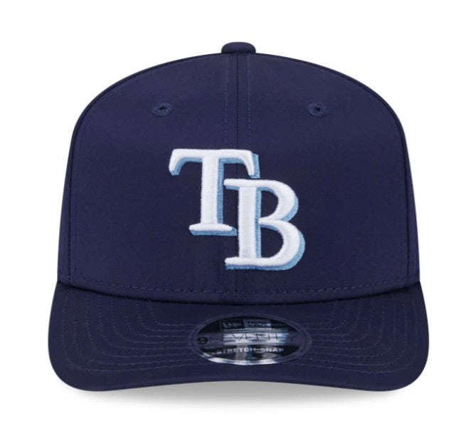 Rays New Era Navy TB Performance 9SEVENTY Stretch-Snap Hat
