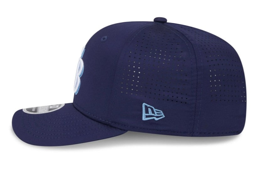 Rays New Era Navy TB Performance 9SEVENTY Stretch-Snap Hat