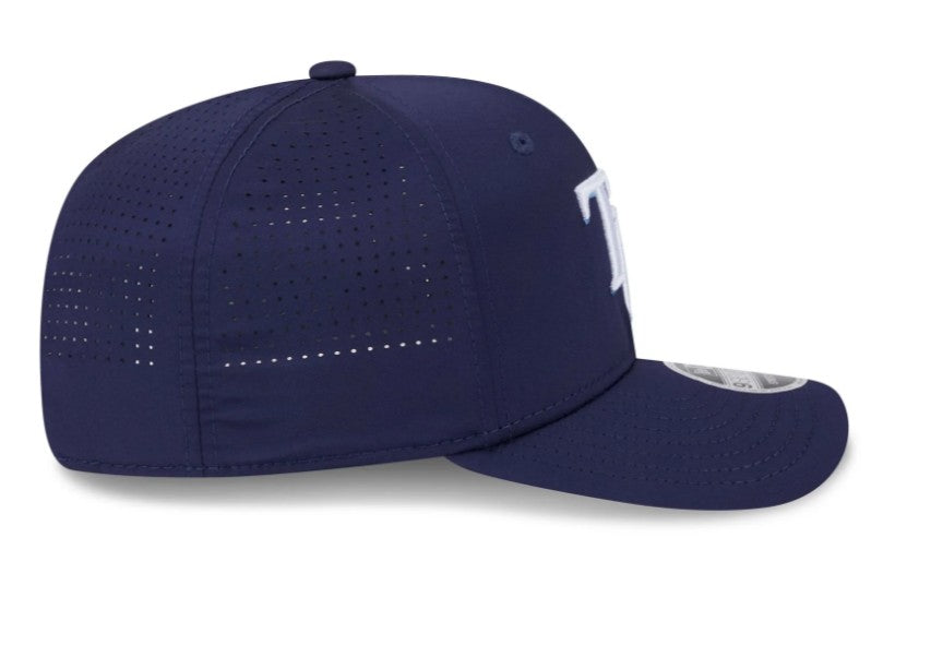 Rays New Era Navy TB Performance 9SEVENTY Stretch-Snap Hat