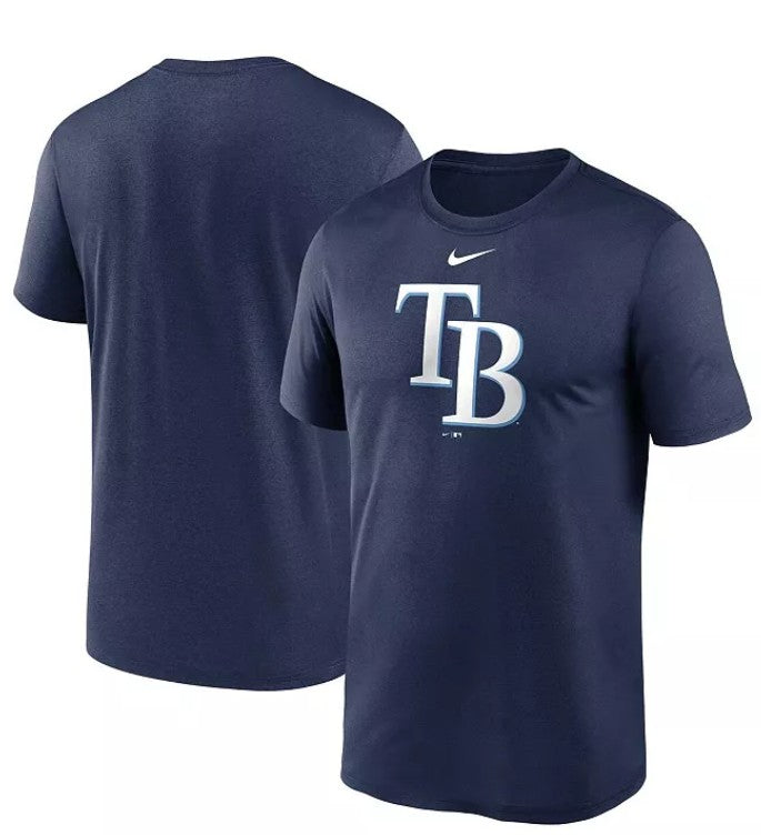 Rays Nike Men's Navy TB Legend Logo Dri-Fit Performance T-Shirt