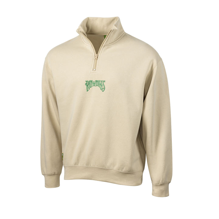 Rowdies SDS Tan Wordmark 50th Anniversary 1/4 Zip Sweater