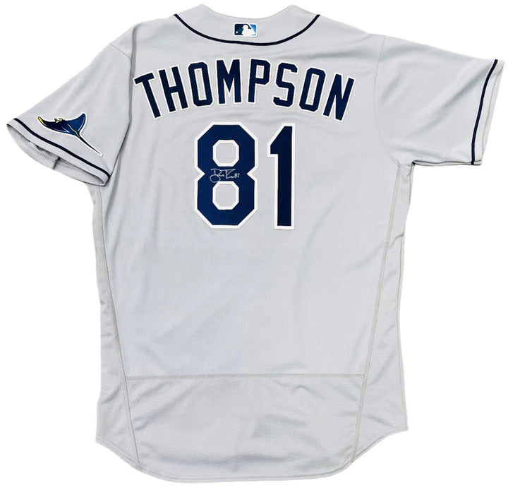 Rays Ryan Thompson Team Issued Authentic Autographed Gray Jersey