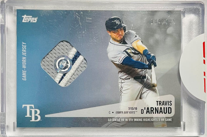 Rays Travis d'Arnaud Topps Baseball Relic Card (04/100)