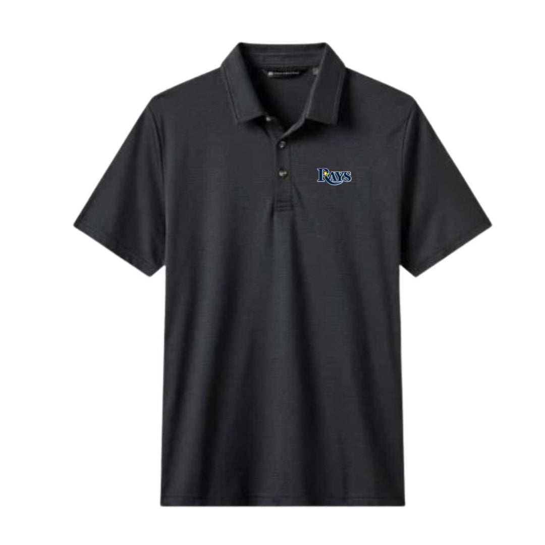 Rays Men's Travis Mathew Black Zinna 2.0 Wordmark Polo