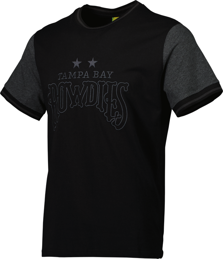 Rowdies Black and Grey Two Star Sport Design Sweden T-Shirt