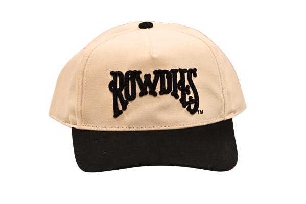 Rowdies Sportiqe White and Black Ranch Snapback Hat