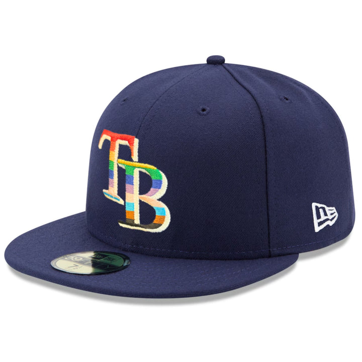Rays New Era Navy Pride On-Field 59Fifty Fitted Hat
