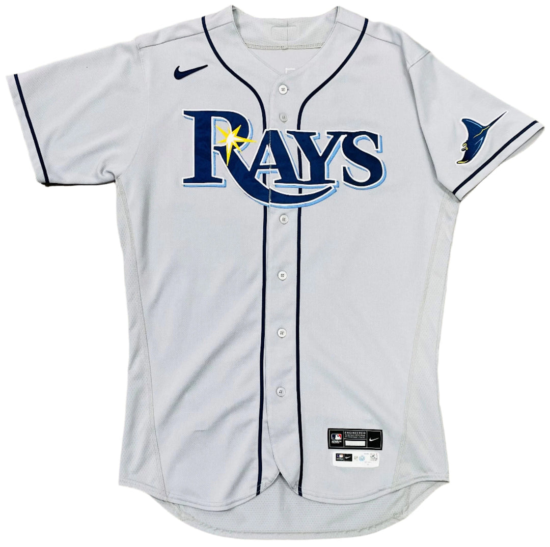 Rays Taylor Walls Team Issued Authentic Autographed Gray Jersey