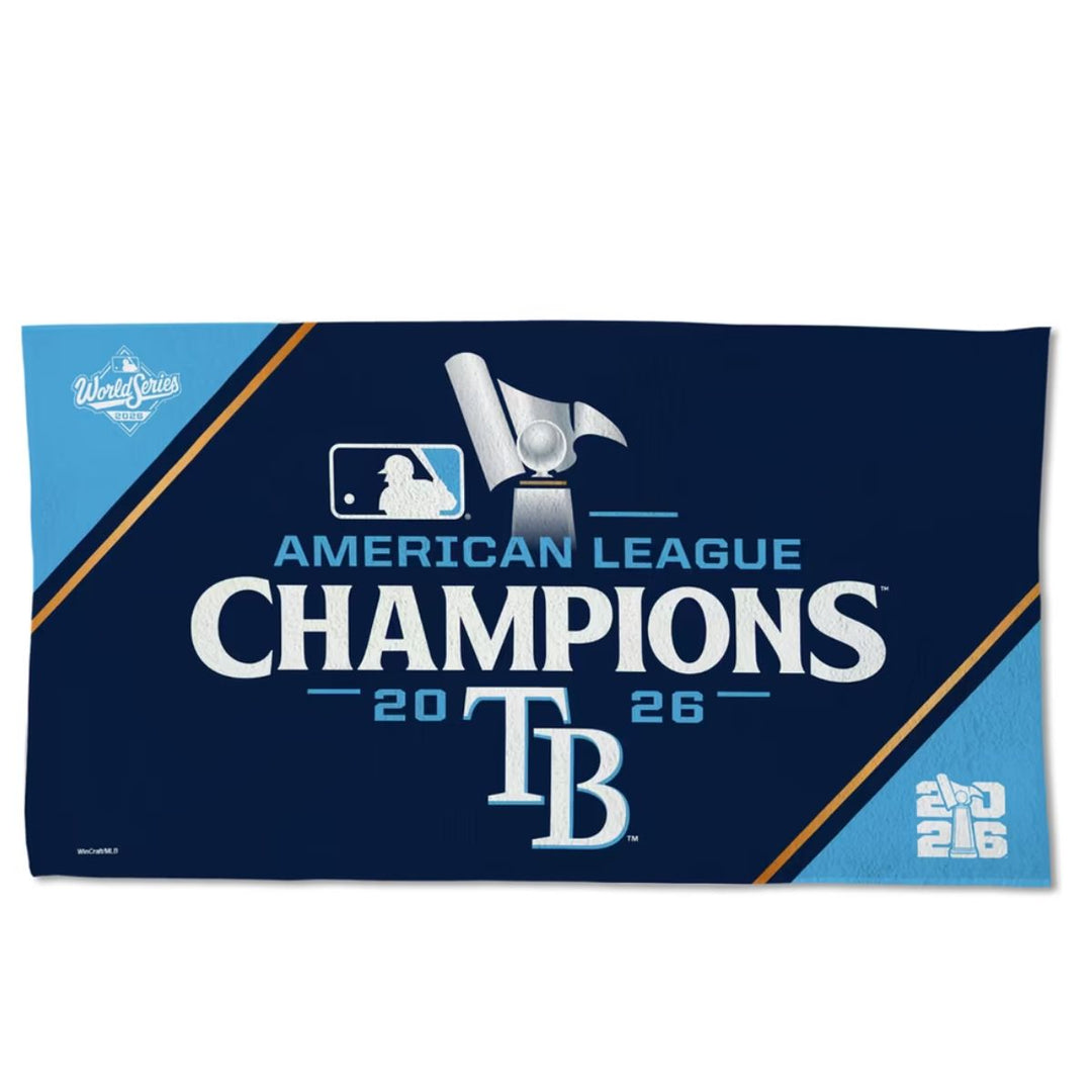 Rays Navy 2026 American League Champions Beach Towel