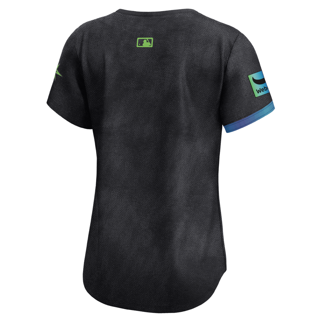 Rays Women's Nike Charcoal Grey City Connect Limited Replica Jersey