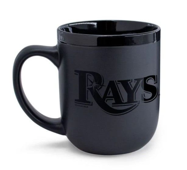 Rays Black Wordmark TB 17oz Ceramic Mug