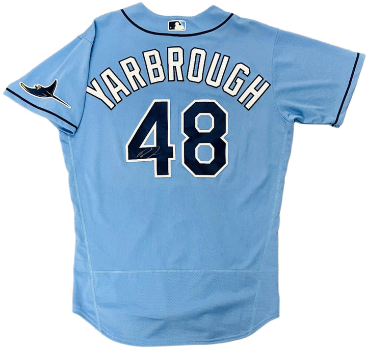 Rays Ryan Yarbrough Team Issued Authentic Autographed Burst Jersey