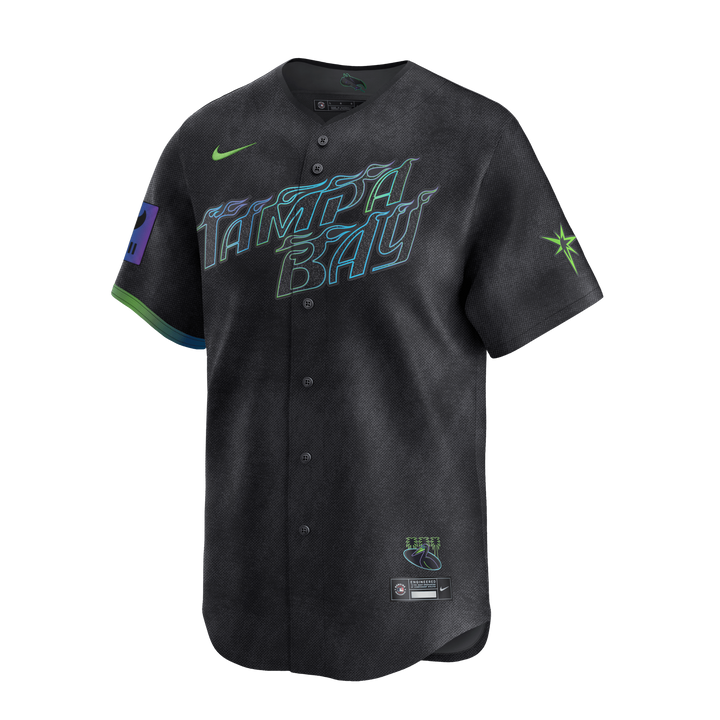 Rays Youth Nike Charcoal Grey City Connect Limited Replica Jersey