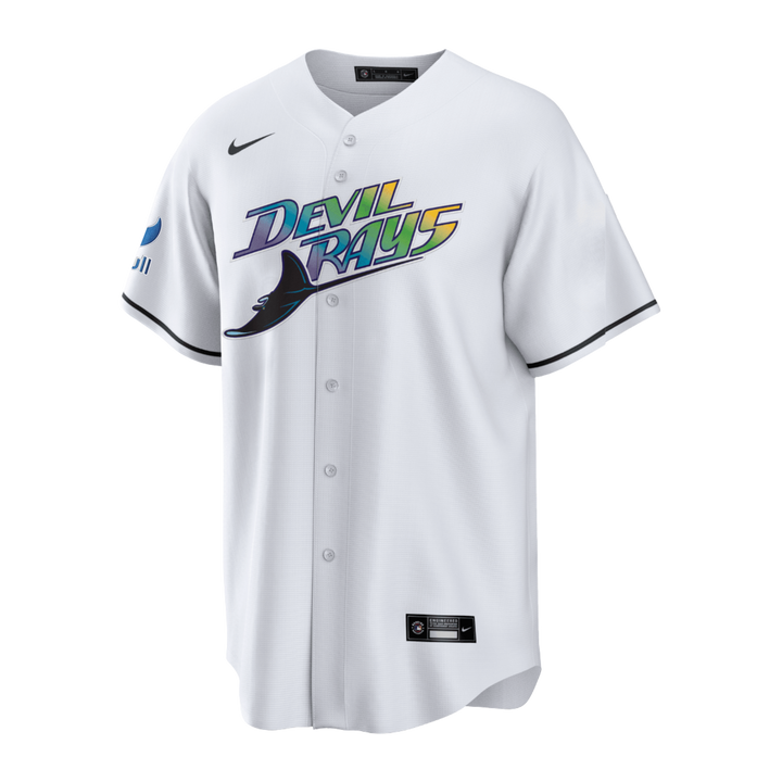 Rays Youth Nike Devil Rays White Vapor Limited Jersey
