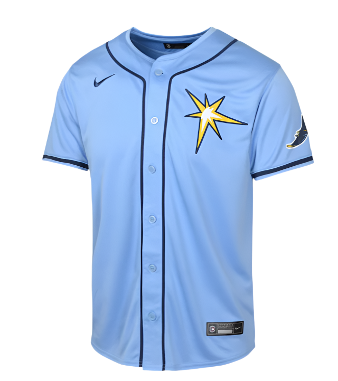 Rays Youth Nike Valor Blue Vapor Limited Jersey