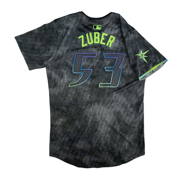 Rays Tyler Zuber Team Issued Authentic City Connect Jersey