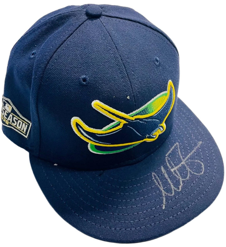 Rays Mike Zunino Team Issued Authentic Autographed Postseason Hat