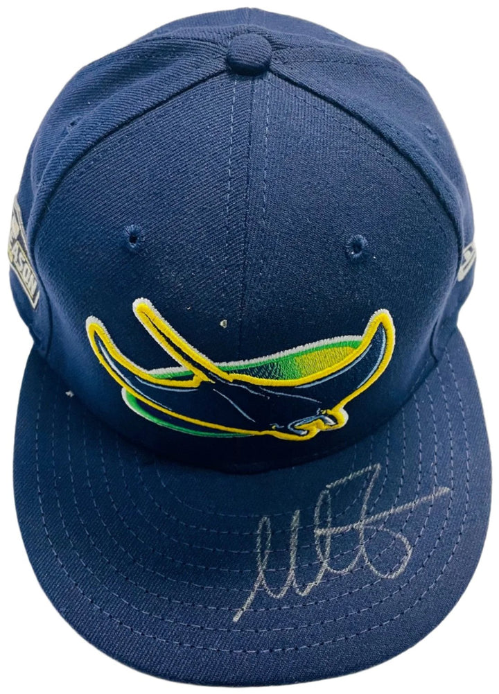 Rays Mike Zunino Team Issued Authentic Autographed Postseason Hat