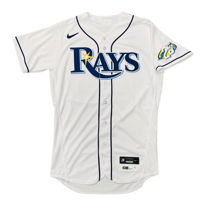 Rays Greg Jones Team Issued Authentic Autographed White Jersey