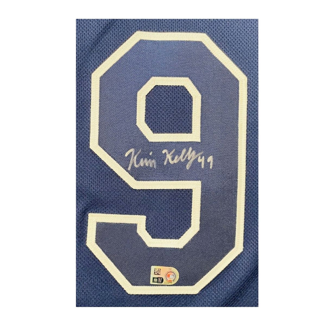 Rays Kevin Kelly Team Issued Authentic Autographed Navy Jersey