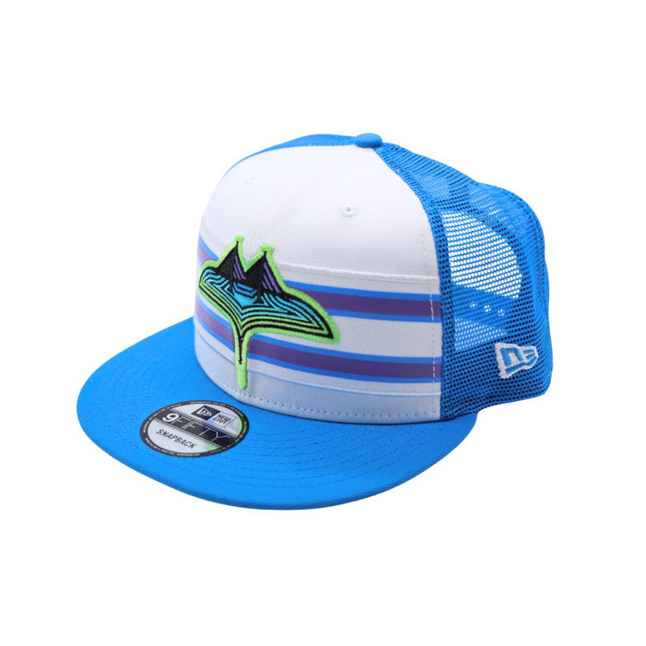 Rays New Era Blue White City Connect Skyray 9Fifty Snapback Hat