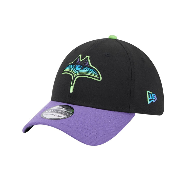 Rays New Era Black Purple City Connect 39Thirty Flex Fit Hat