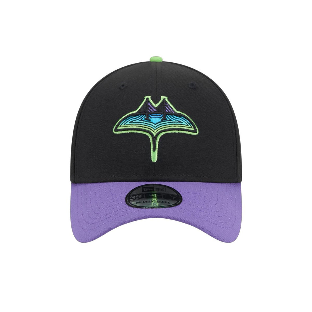 Rays New Era Black Purple City Connect 39Thirty Flex Fit Hat