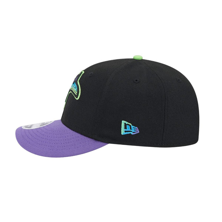 Rays New Era Black Purple City Connect Low Profile 9Fifty Snapback Hat