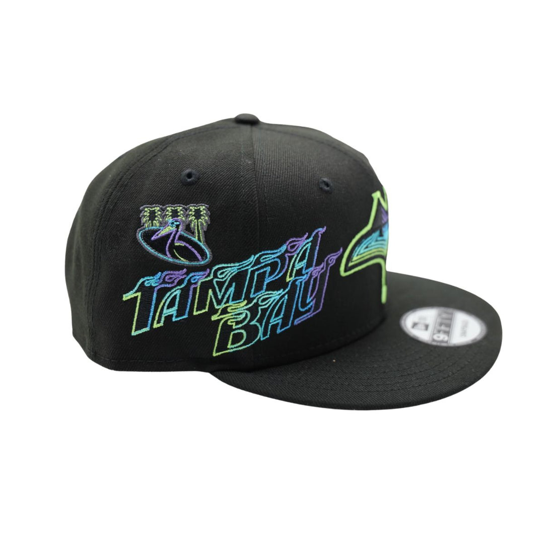 Rays New Era Black City Connect Fan Pack 9Fifty Snapback Hat