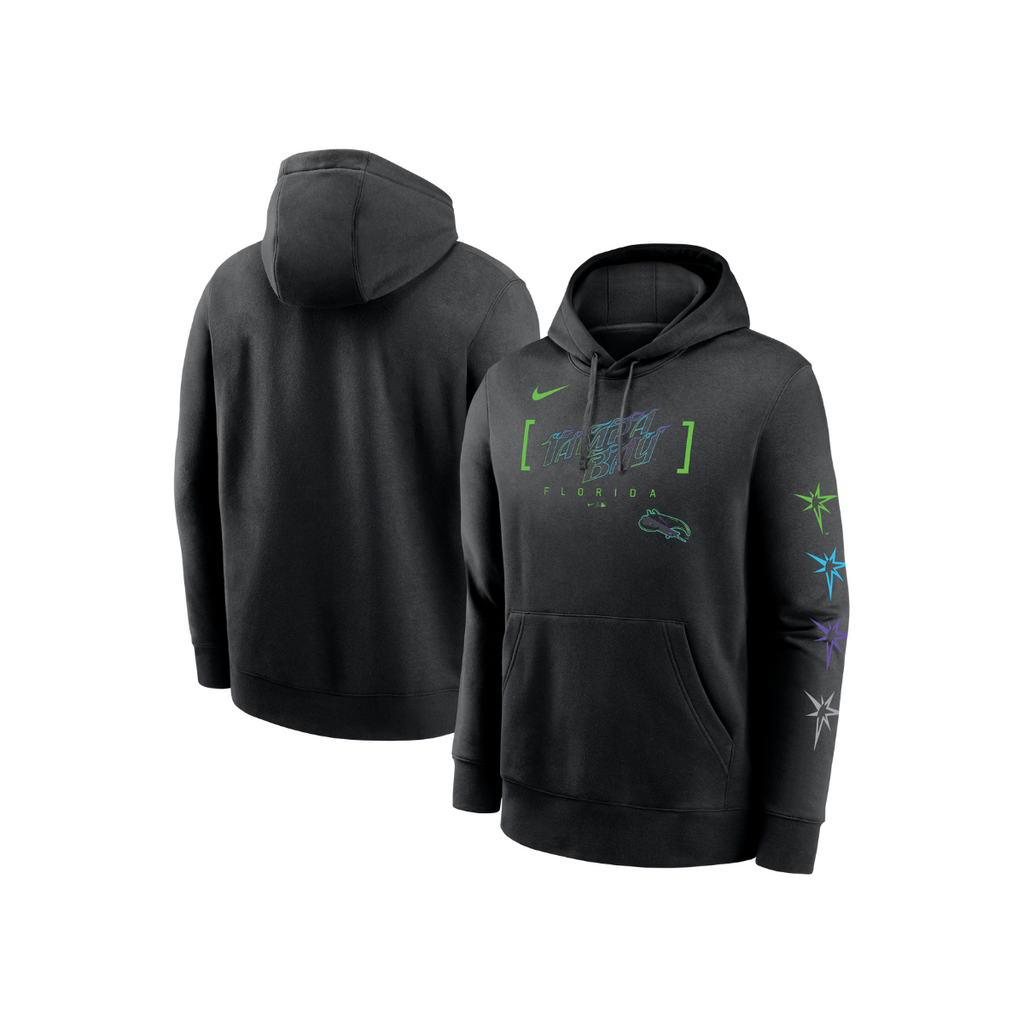 Rays Youth Nike Black City Connect Tampa Bay Flames Hoodie