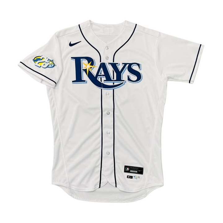 Rays Colby White Team Issued Authentic Autographed White Jersey