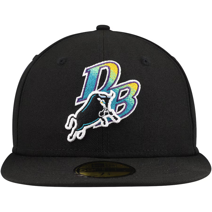 Rays New Era Black TB Durham Devil Bulls 59Fifty Fitted Hat