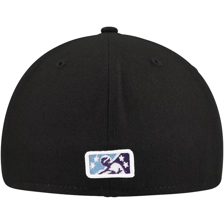 Rays New Era Black TB Durham Devil Bulls 59Fifty Fitted Hat