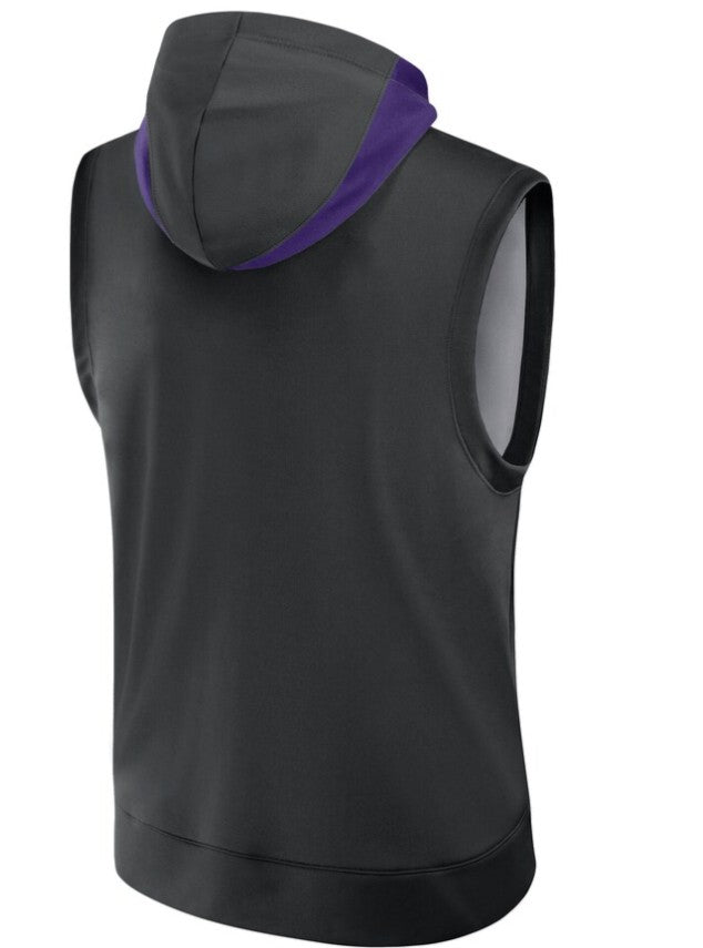 Rays Men's Nike 2025 Black Purple Devil Rays Authentic Collection Sleeveless Hoodie