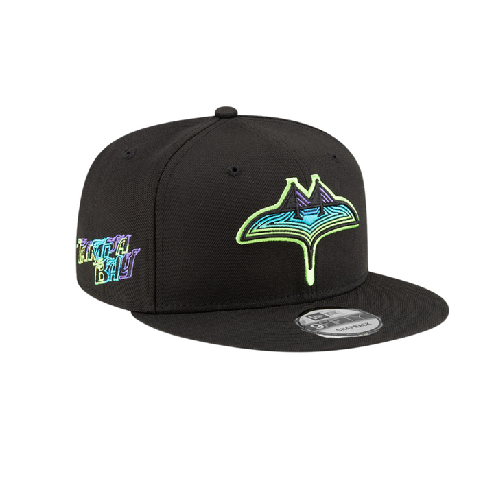 Rays New Era Black City Connect Skyray Tampa Bay 9Fifty Snapback Hat