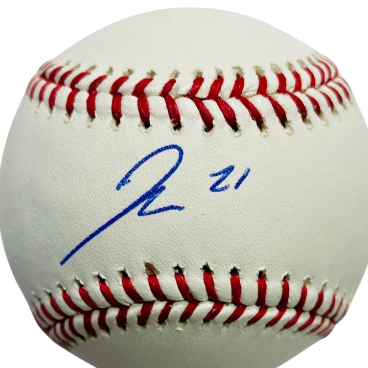 Rays Jonny DeLuca Autographed Official MLB Baseball