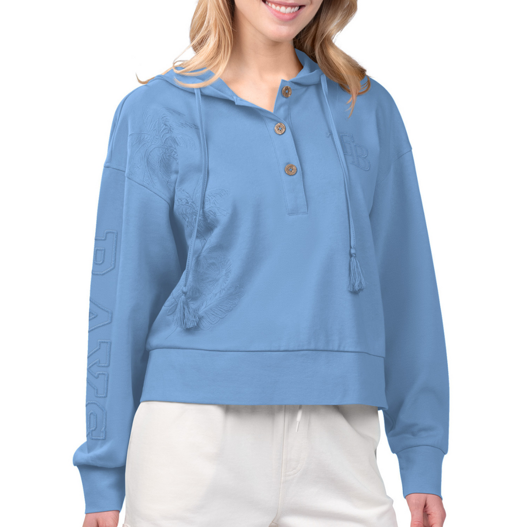 Rays Women's Margaritaville Blue Embroidered Hoodie