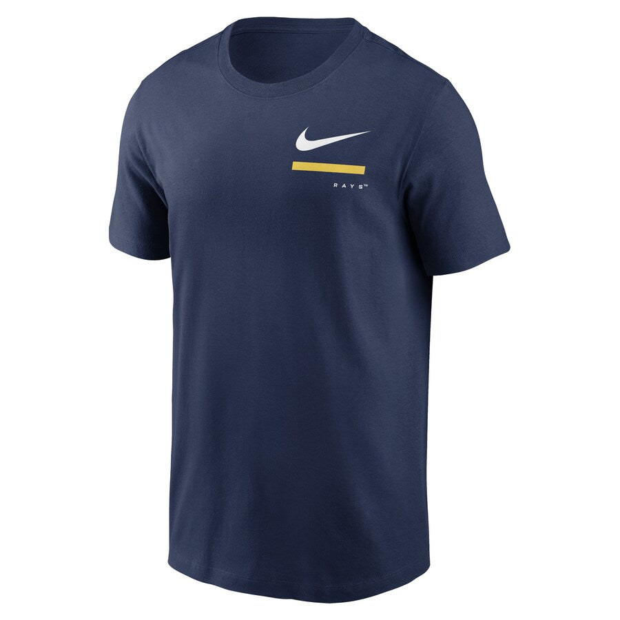 Rays Men's Nike Navy Over the Shoulder Burst T-Shirt