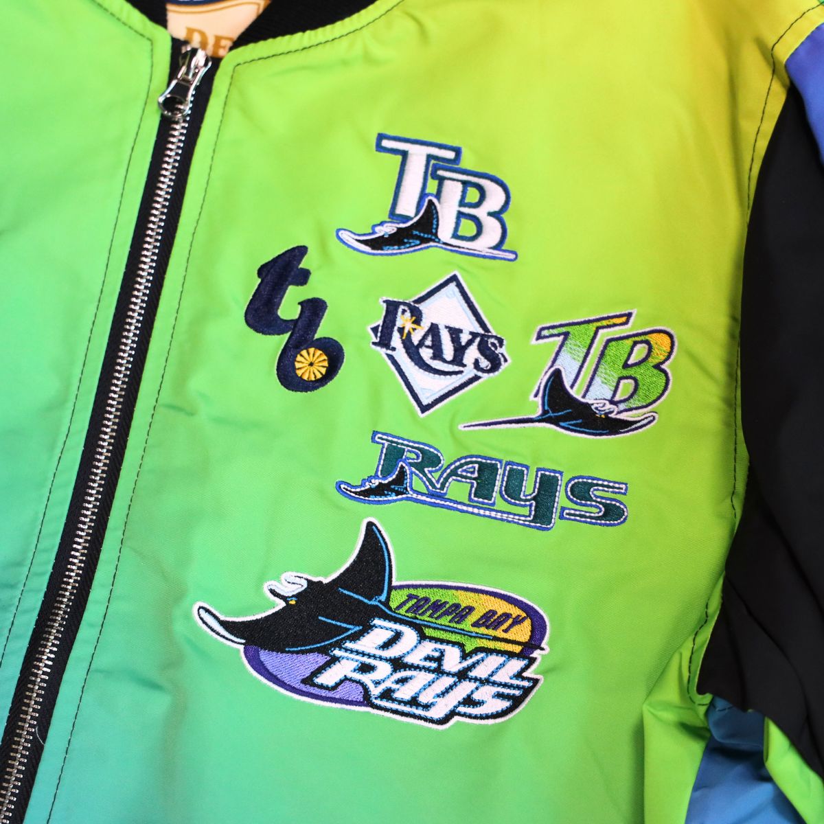 RAYS MEN'S GRADIENT RAYS PATCHES COOPERSTOWN JH DESIGN JACKET – The Bay  Republic