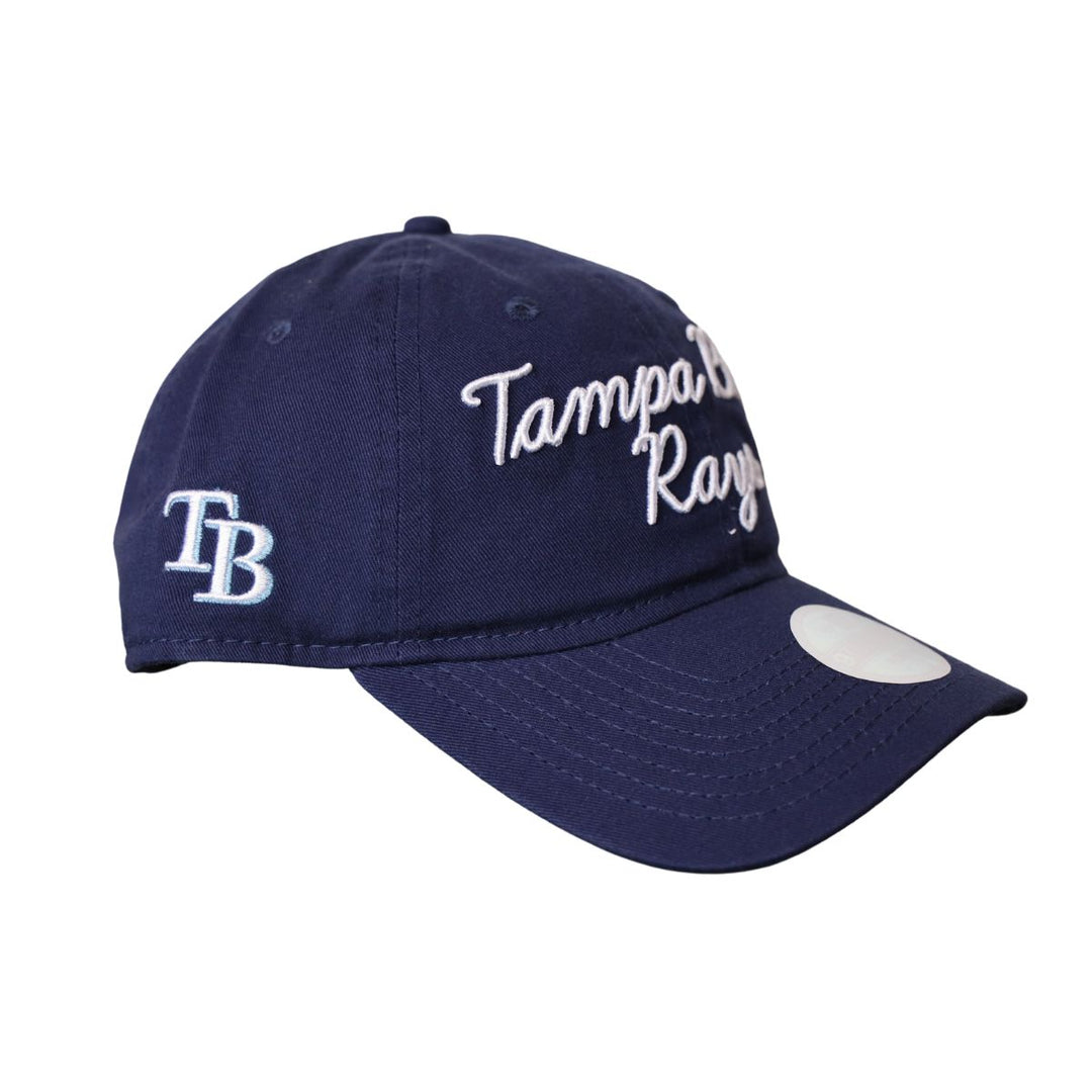 Rays Women's New Era Navy Blue Tampa Bay Script 9Twenty Adjustable Hat