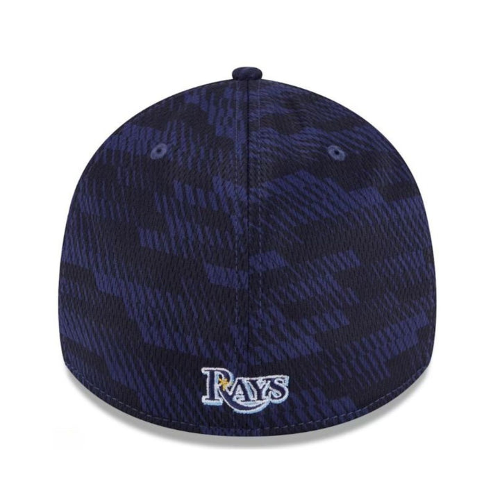 Rays New Era Navy Burst 2025 Clubhouse 39Thirty Flex Fit Hat