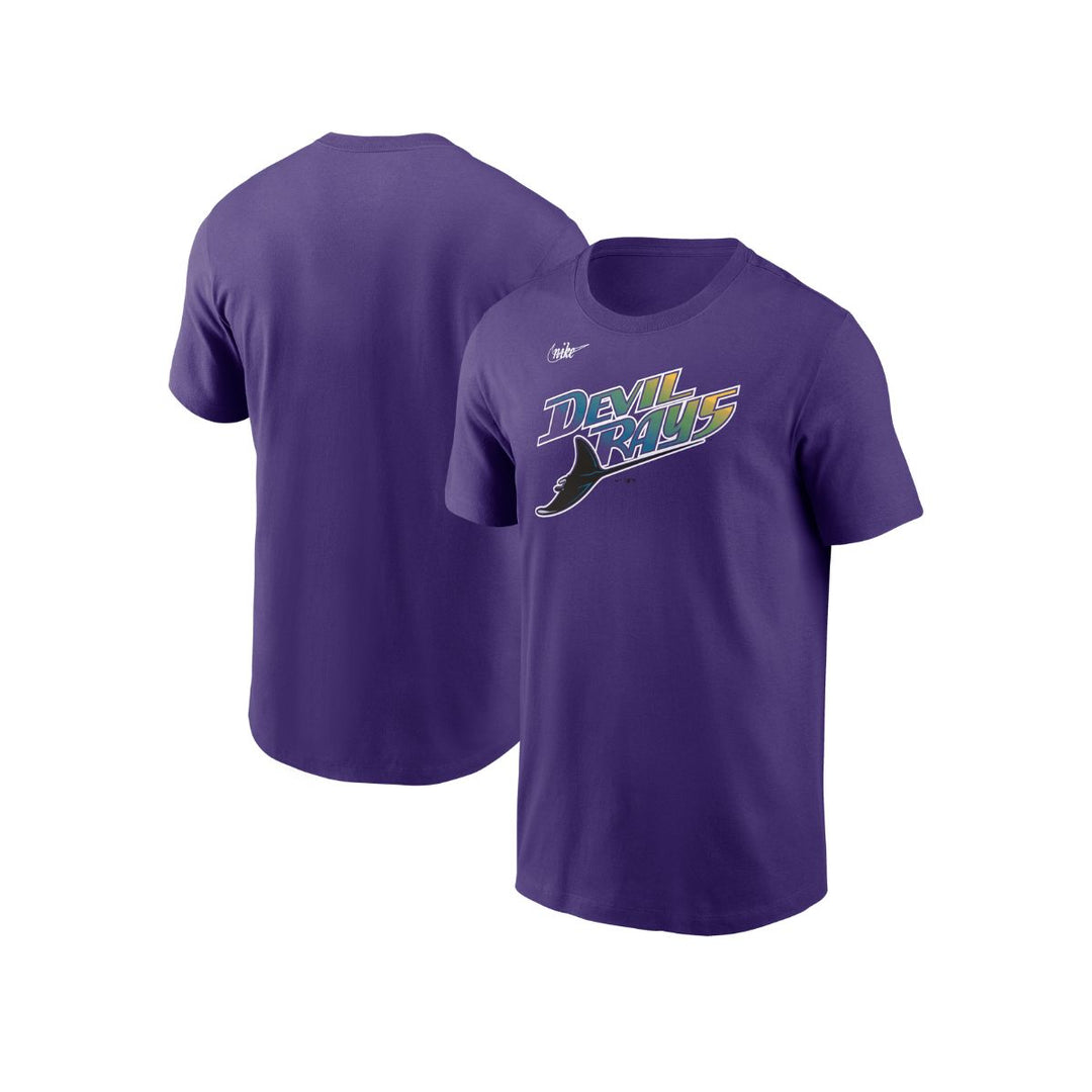 Rays Youth Nike Purple Devil Rays Wordmark T-Shirt