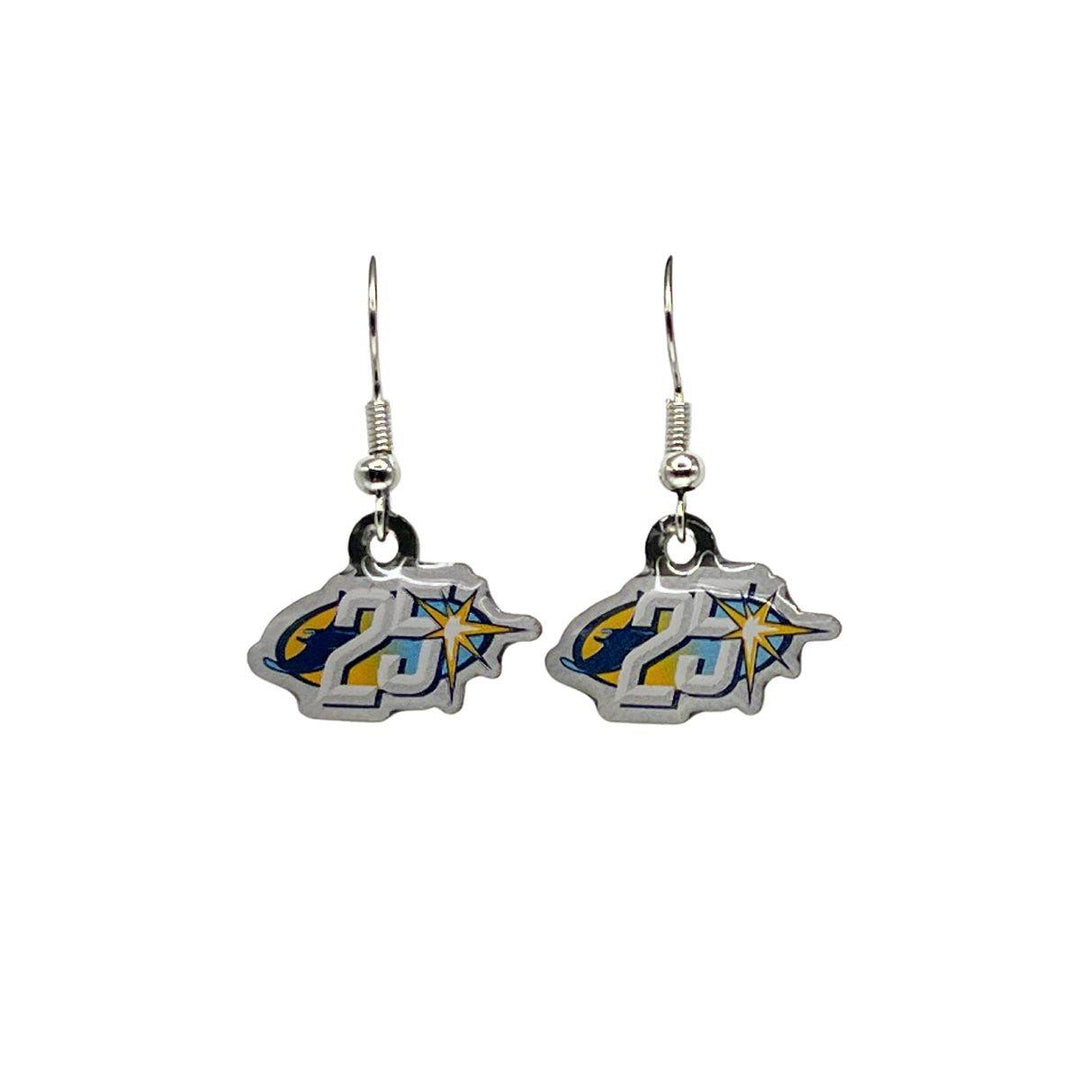 RAYS 25TH ANNIVERSARY LOGO HOOK EARRINGS - The Bay Republic | Team Store of the Tampa Bay Rays & Rowdies
