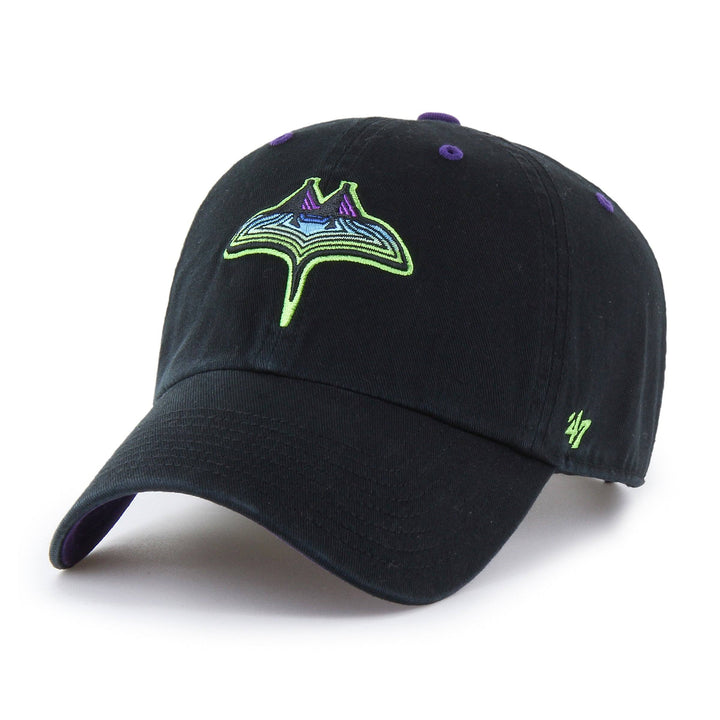 Rays '47 Brand Black Tampa Bay Skyray Flames Clean Up Adjustable Hat - The Bay Republic | Team Store of the Tampa Bay Rays & Rowdies