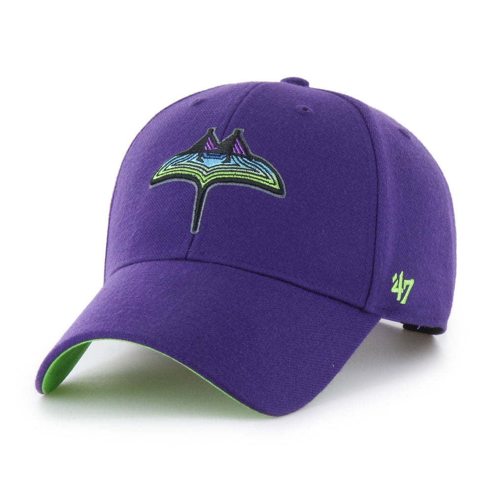 Rays '47 Brand Purple City Connect Skyray Flames MVP Adjustable Hat - The Bay Republic | Team Store of the Tampa Bay Rays & Rowdies