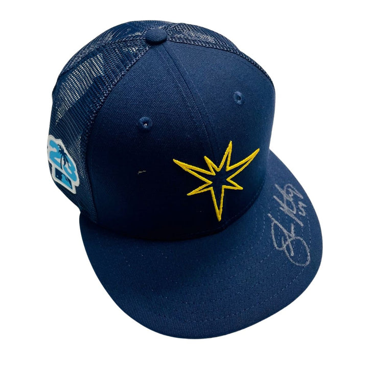 Rays Shawn Armstrong Team Issued Authentic Autographed Spring Training Hat