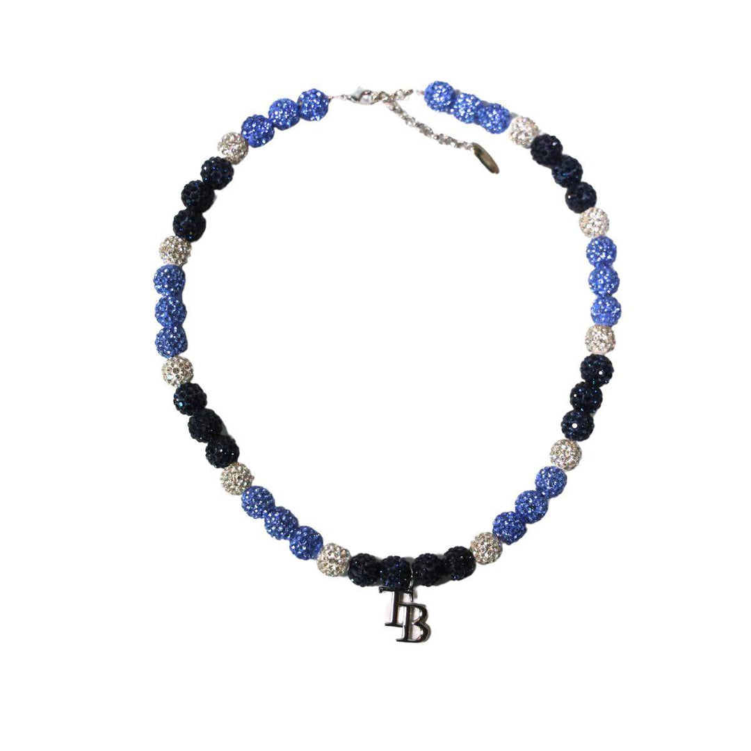 Rays Bijoux Sport MLB Blue Beaded TB Necklace - The Bay Republic | Team Store of the Tampa Bay Rays & Rowdies