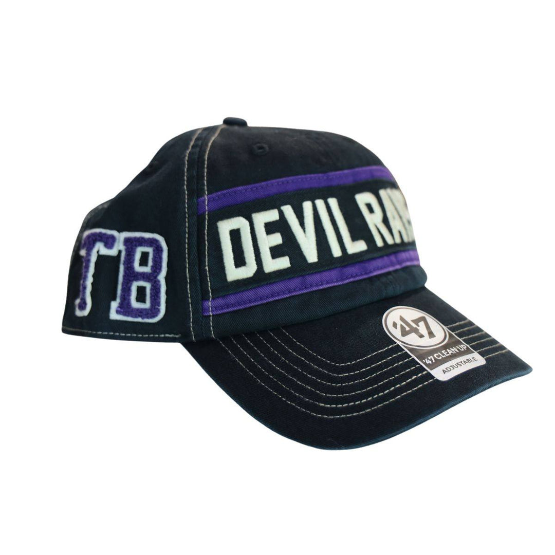 RAYS BLACK DEVIL RAYS CHENILLE 47 BRAND CLEAN UP ADJUSTABLE HAT - The Bay Republic | Team Store of the Tampa Bay Rays & Rowdies